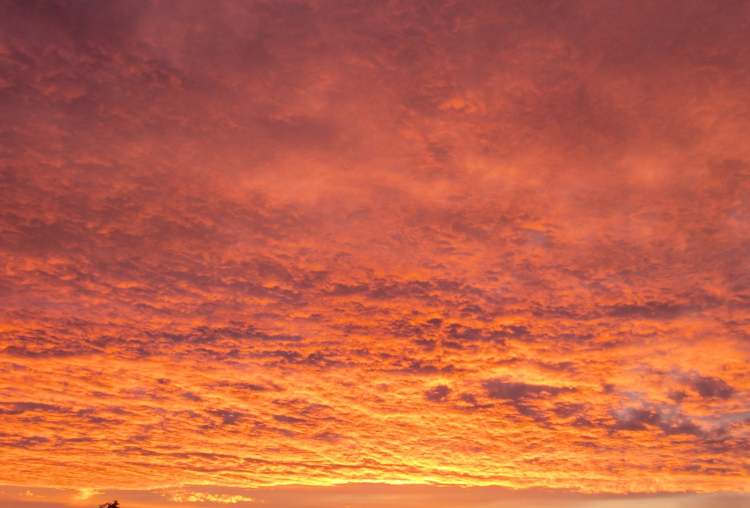 Sonnenuntergang mit bedecktem Himmel (Bitte hier klicken um dieses Bild in seiner vollen Größe zu betrachten)