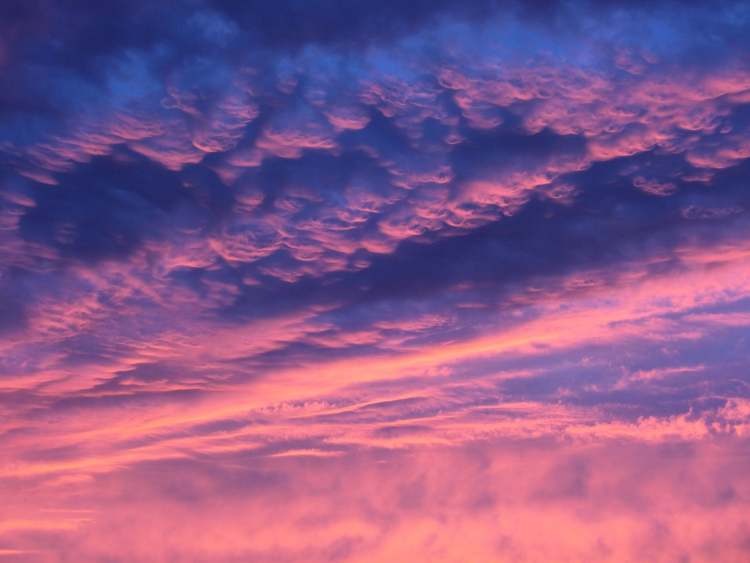 abendlicher geröteter Himmel (Bitte hier klicken um dieses Bild in seiner vollen Größe zu betrachten)