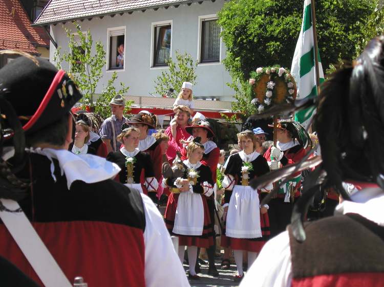 Grosser Siedershof Schwäbisch Hall festlich geschmückt (Bitte hier klicken um dieses Bild in seiner vollen Größe zu betrachten)