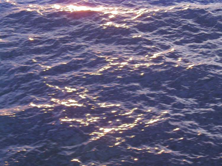Abendsonnenlicht au dem Meereswasser (Bitte hier klicken um dieses Bild in seiner vollen Größe zu betrachten)