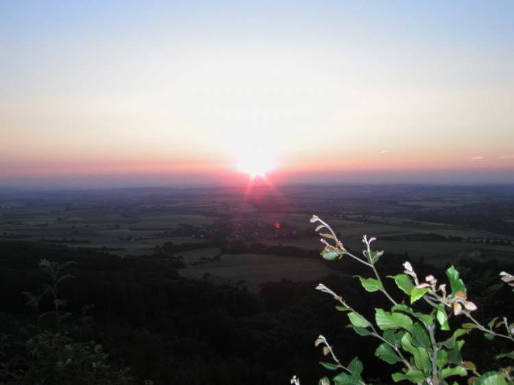 Sonne geht über Hohenloher Ebene auf (Bitte hier klicken um dieses Bild in seiner vollen Größe zu betrachten)
