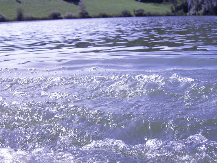 bewegtes Wasser im See (Bitte hier klicken um dieses Bild in seiner vollen Größe zu betrachten)