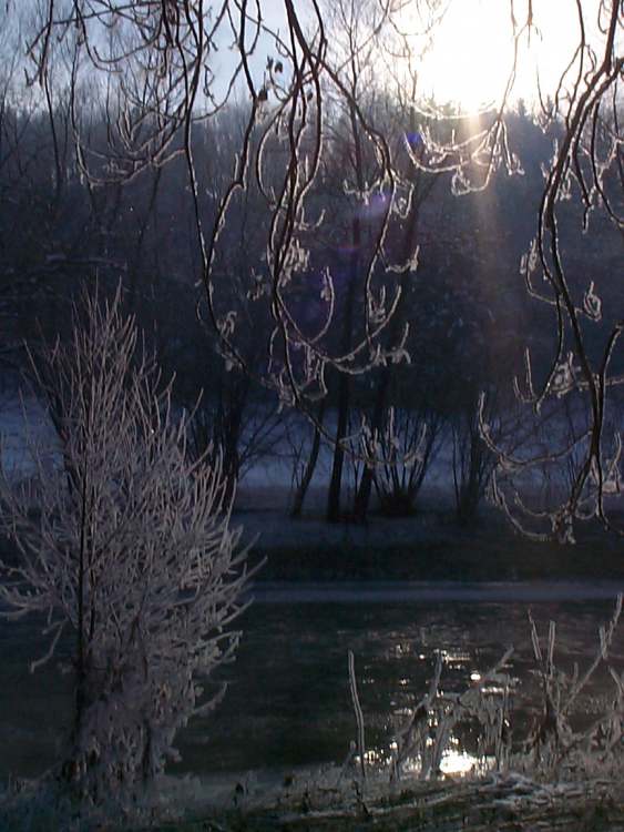 Winterliche Stimmung am Kocher bei Schwäbisch Hall (Bitte hier klicken um dieses Bild in seiner vollen Größe zu betrachten)