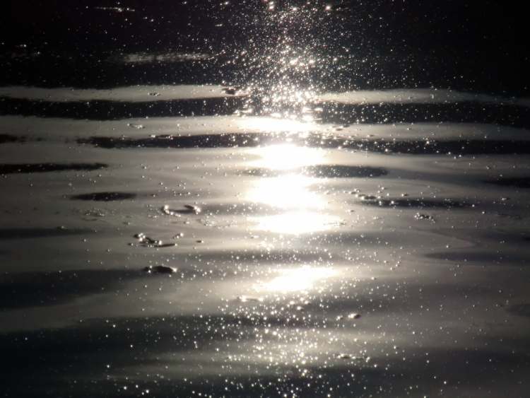 Nachtsonne im Wasser (Bitte hier klicken um dieses Bild in seiner vollen Größe zu betrachten)